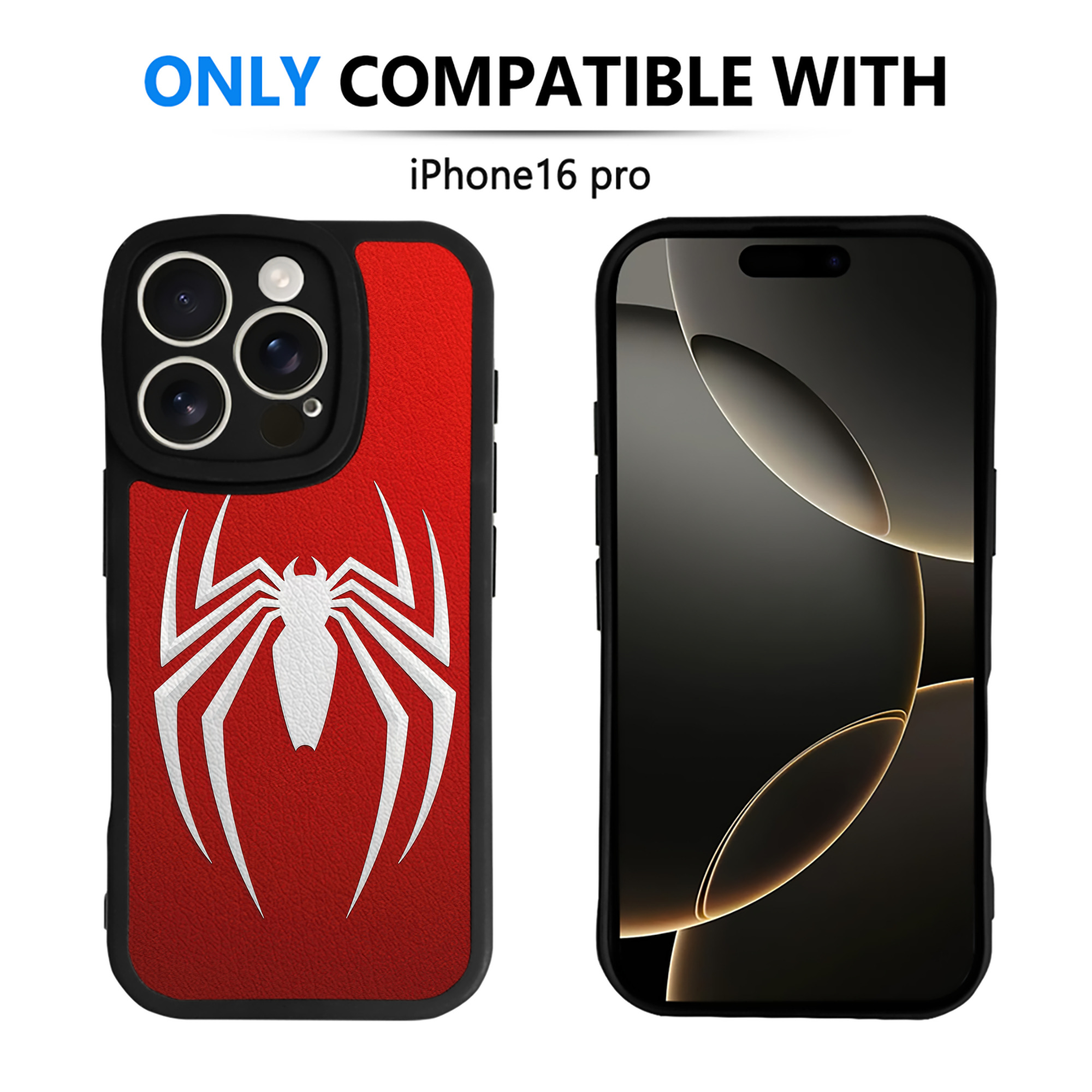 Spider Man スパイダーマン 【iPhone 16シリーズ対応】シリコンスマホケース（レザー調） 材質：シリコン